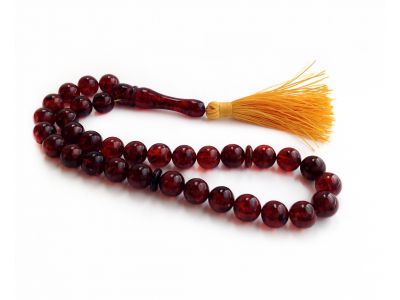 Cherry Amber Islamic Prayer Beads 10mm